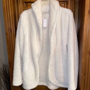 Loft cream soft Sherpa plush jacket